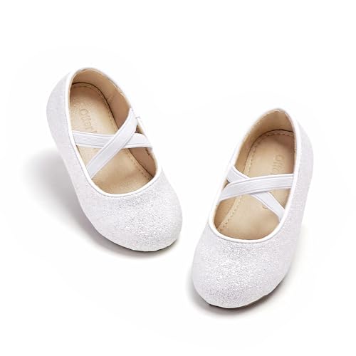 Otter MOMO ToddlerLittle Girls Flower Girl Shoes Ballerina Flats Shoes Slip on School Party Dress Shoes 0 belly baby and beyond