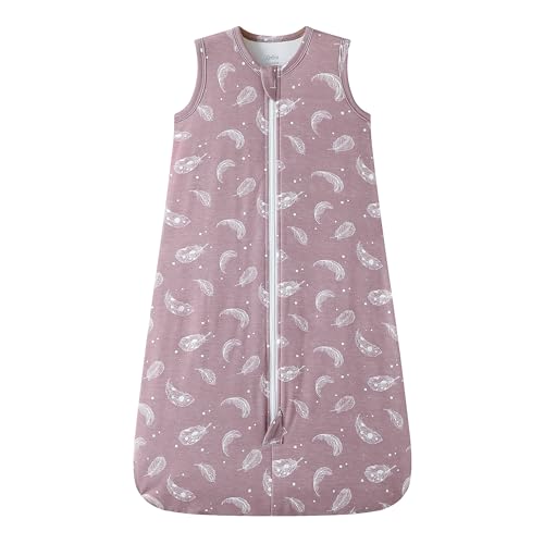 Owlivia Rayon from Bamboo Baby Sleep Sack Unisex Toddler Sleeping Bag 10 TOG Baby BoyGirl Wearable Blanket 3 12 Months Feather Mauve 0 belly baby and beyond