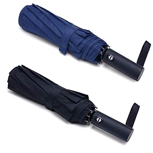 PFFY 2 Packs Travel Umbrella Windproof Auto Open Close Collapsible Folding Small Compact Backpack Car travel Essentials Purse Umbrellas for Rain 0 belly baby and beyond