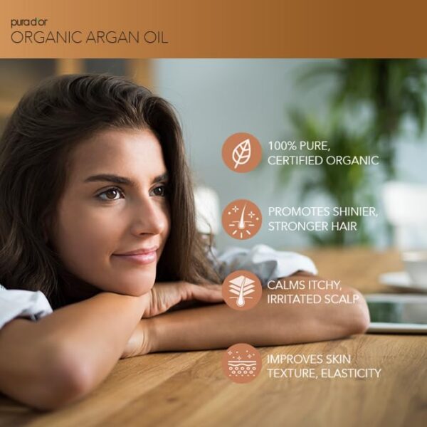 PURA DOR 4 Oz ORGANIC Moroccan Argan Oil USDA Certified 100 Pure Cold Pressed Virgin Premium Grade Natural Moisturizer Treatment For Dry Damaged Skin Hair Face Body Scalp Men Women 0 0 belly baby and beyond