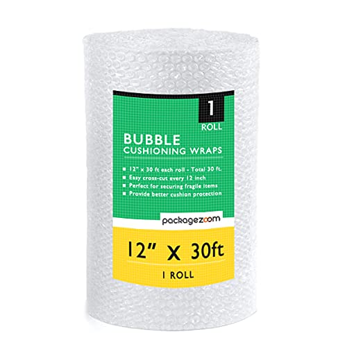 PackageZoom 1 Pack 12 inch x 30 ft Bubble Cushioning Wrap Shipping Packing Moving Supplies Perforated Every 12 Bubble Cushioning Wrap for Packing and Moving Boxes Bubble Packing Wrap for Moving 0 belly baby and beyond