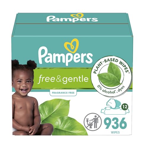 Pampers Free Gentle Baby Wipes 99 Water Hypoallergenic Unscented 100 Plant Based Plastic Free Baby Wipes 936 Baby Wipes Total 12 Flip Top Packs 0 belly baby and beyond