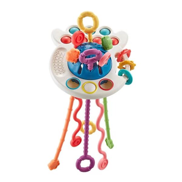 PandaEar Baby Montessori Toy for 6 12 18 Months Silicone Baby Sensory Toy 6 12 Months Pull String Teething Toy Educational Learning and Travel Gift for 1 Year Old Boys and Girls Infant Toddlers 0 belly baby and beyond