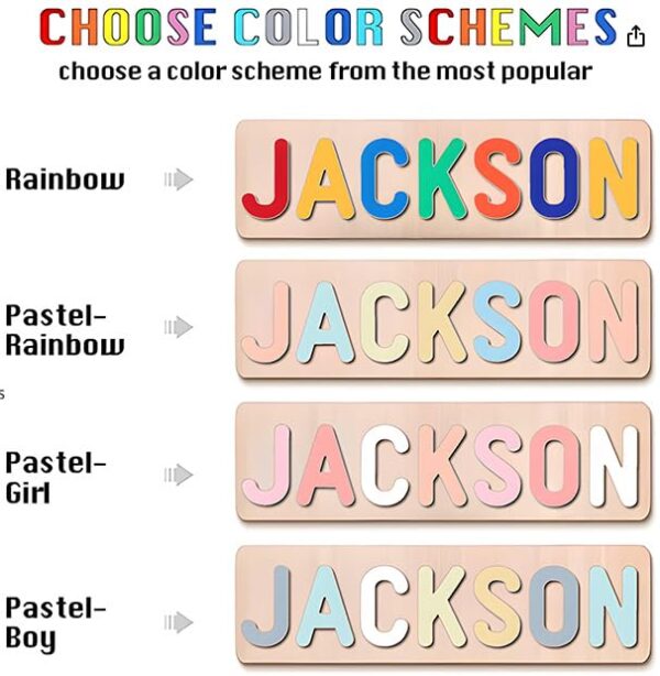 Personalized Name Puzzle for Kids Personalized Baby Gifts Name Puzzles for Toddlers 1 3 1st Birthday for Girls Boys Wooden Alphabet Shape Puzzle Montessor Toys for Kids 0 3 belly baby and beyond