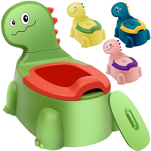 Potty Seat potty Training Chair Baby Toddler Boys Girls Toddler Dinosaur Potty Comfortable children 1 6 years old Baby toilet Toddler Animal potty seat with lid back potty trainer Green 0 belly baby and beyond
