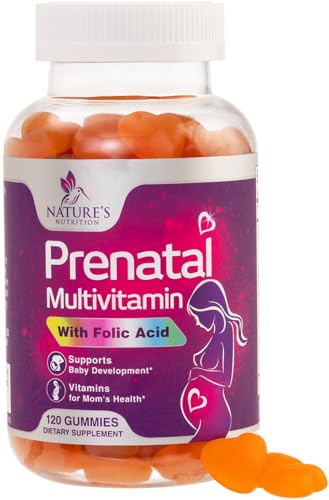 Prenatal Gummy with Folic Acid Prenatal Vitamins and Minerals for Fetal Support Vitamin A C D3 B12 B6 Folate Prenatal Multivitamin for Pregnant Nursing Women 120 Gummies 60 Day Supply 0 belly baby and beyond