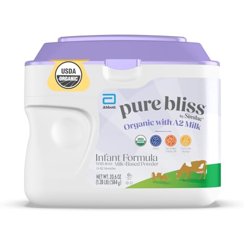 Pure Bliss by Similac Organic with A2 Milk Infant Formula Easy to Digest USDA Certified Organic Powder 206 oz Tub 0 belly baby and beyond