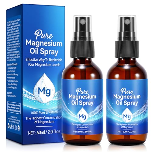 Pure Magnesium Spray for Feet 2pcs100 Natural Magnesium Oil Spray 175mg Magnesium in Each Spray 2 Oz Made with Concentrated Pure Magnesium Chloride Oil Topical Magnesium Easy to Use 0 belly baby and beyond