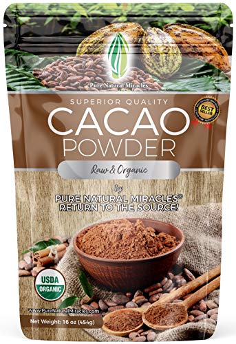 Pure Natural Miracles Cacao Powder Organic Cocoa Powder Unsweetened Organic Cocoa Powder Raw Cacao Powder Organic Ceremonial Cacao 16oz 0 belly baby and beyond