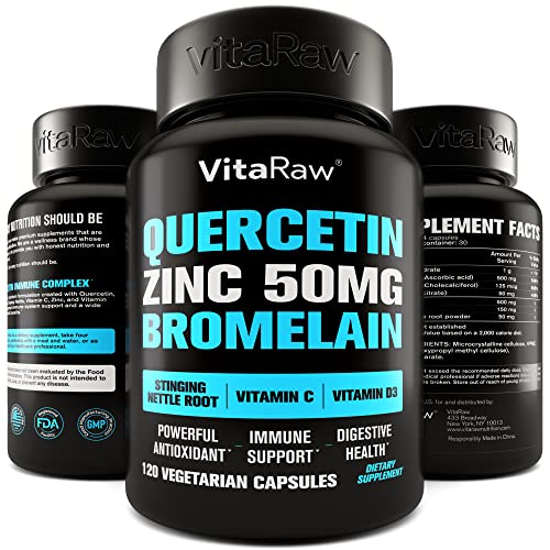 Quercetin with Bromelain 500mg Capsules Supports Immune Response Joint Comfort Overall Wellness Vitamin C Zinc 50mg Vitamin D3 5000 IU Immunity Health Pills Quercetin Bromelain Supplement 0 belly baby and beyond