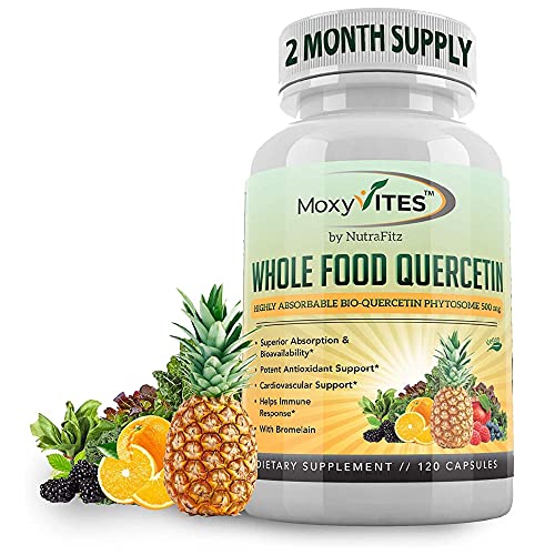 Quercetin with Bromelain 500mg Supplement Bioactive Phytosome Complex Pure Organic Whole Food Seasonal Support Healthy Inflammatory Response Antioxidant 20X Absorption Bioavailability 120 Caps 0 belly baby and beyond