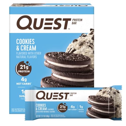 Quest Nutrition Cookies Cream Protein Bars 21g Protein 4g Net Carbs 1g Sugar Gluten Free Keto Friendly 4 Count 0 belly baby and beyond