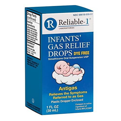 Reliable 1 Laboratories Infants Gas Relief Drops Stomach Relief Gas Drops for Babies Infants and Toddlers Simethicone Baby Gas Relief Safe for Newborns Dye Free Formula 1 Fl Oz 0 belly baby and beyond