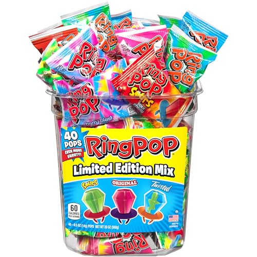 Ring Pop Hard Candy Pops Variety Pack 560 grams 40 Count 0 belly baby and beyond