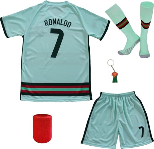 Ronaldo 7 Away Kids Soccer Football Futbol Jersey Shorts Socks Set Youth Sizes 0 belly baby and beyond