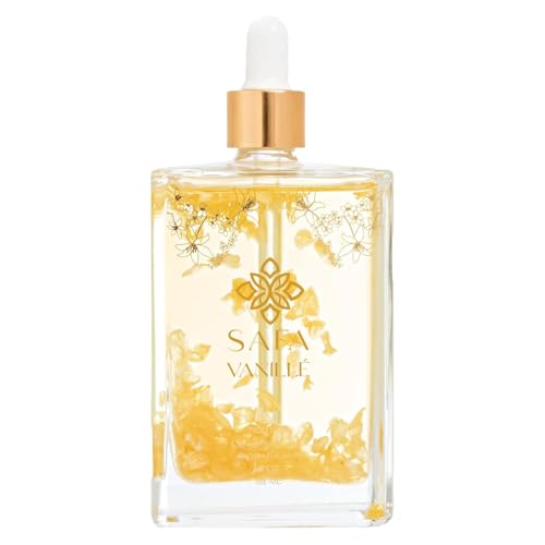 SAFA Vanille Oil Organic Oil for Face Body Hair Nails Aromatherapy Vanilla Extract Floating Arabian Sambac Jasmine Petals Moisturizer for Men Women 0 belly baby and beyond
