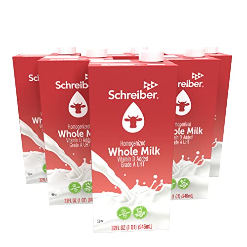 Schreiber Whole Milk Shelf Stable Milk Low Fat with Vitamin A D 32 oz 6 Pack 0 belly baby and beyond