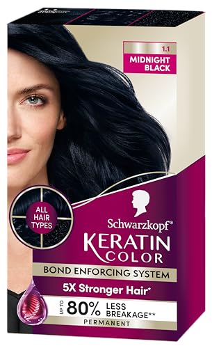 Schwarzkopf Keratin Color Permanent Hair Color 11 Midnight Black 1 Application Salon Inspired Permanent Hair Dye for up to 80 Less Breakage vs Untreated Hair and up to 100 Gray Coverage 0 belly baby and beyond