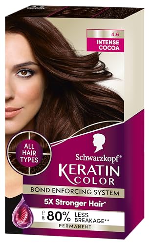 Schwarzkopf Keratin Color Permanent Hair Color 46 Intense Cocoa 1 Application Salon Inspired Permanent Hair Dye for up to 80 Less Breakage vs Untreated Hair and up to 100 Gray Coverage 0 belly baby and beyond