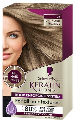 Schwarzkopf Keratin Color Permanent Hair Color 71 Dark Ash Blonde1 Application Professionally Inspired Permanent Hair Dye for up to 80 Less Breakage vs Untreated Hair and up to 100 Gray Coverage 0 belly baby and beyond