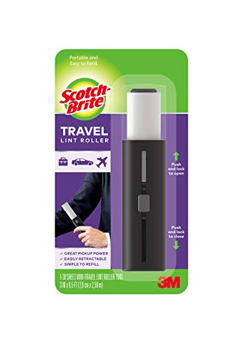 Scotch Brite Mini Travel Lint Roller Works Great On Pet Hair 30 Sheets 0 belly baby and beyond