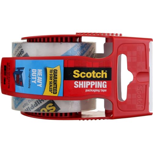 Scotch Heavy Duty xdwjhV Shipping Packaging Tape 188 x 800 Inches 142 Clear Tape Red Dispenser Pack of 2 0 belly baby and beyond
