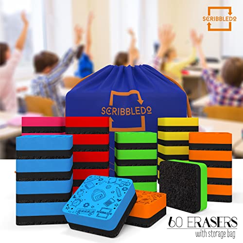 Scribbledo 30 Pack Dry Erase Erasers Assorted Colors Magnetic Whiteboard Erasers for Kids and Students Smudge Free Small Dry Erase Board Erasers for Classroom Home School and Office 0 0 belly baby and beyond