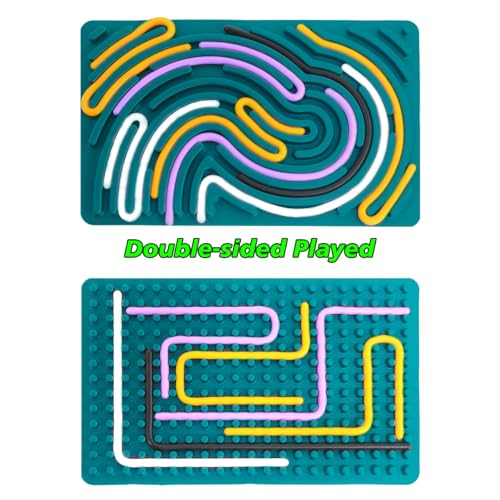 Sensory Activity Board for Kid Sensory Fidget Toys Autism Sensory Products Silicone Calm Down Toy Kids 3 Adults Activities for Travel ADHD Toy Sensory Toy Dark Green 0 2 belly baby and beyond