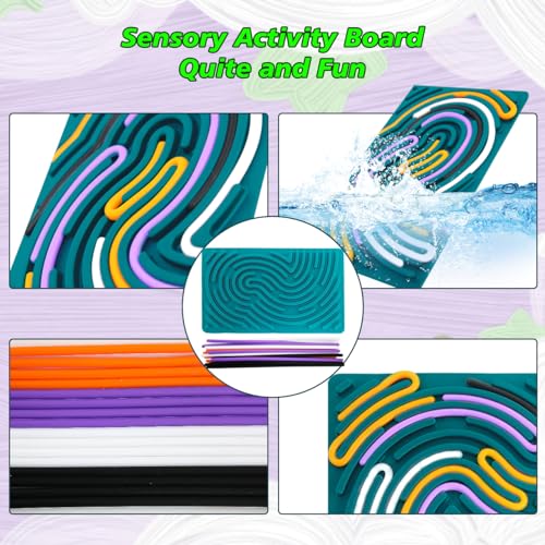 Sensory Activity Board for Kid Sensory Fidget Toys Autism Sensory Products Silicone Calm Down Toy Kids 3 Adults Activities for Travel ADHD Toy Sensory Toy Dark Green 0 3 belly baby and beyond