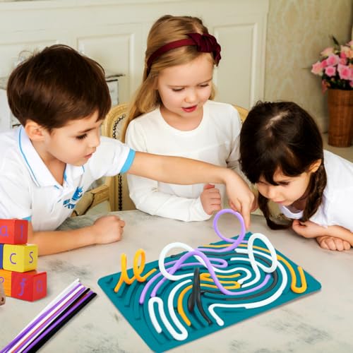 Sensory Activity Board for Kid Sensory Fidget Toys Autism Sensory Products Silicone Calm Down Toy Kids 3 Adults Activities for Travel ADHD Toy Sensory Toy Dark Green 0 4 belly baby and beyond