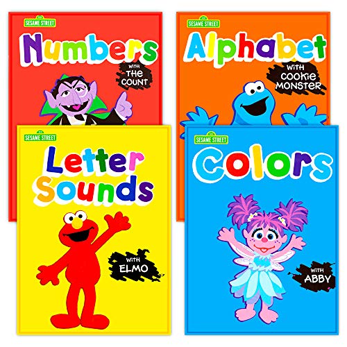 Sesame Street Workbooks Preschool Set of 4 Workbooks Alphabet with Elmo Letter Sounds Numbers and Colors 0 belly baby and beyond