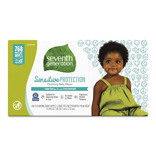 Seventh Generation Baby Wipes Sensitive Protection with Snap Seal Diaper Wipes 768 Count 0 belly baby and beyond