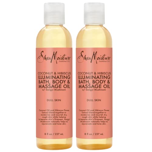 SheaMoisture Body Oil with Coconut Hibiscus for Bath and Shower Coconut Massage Oil Coconut Body Oil Shea Moisture Body Oil with Hibiscus Flower Extracts 2 Pack 8 Oz Ea 0 belly baby and beyond