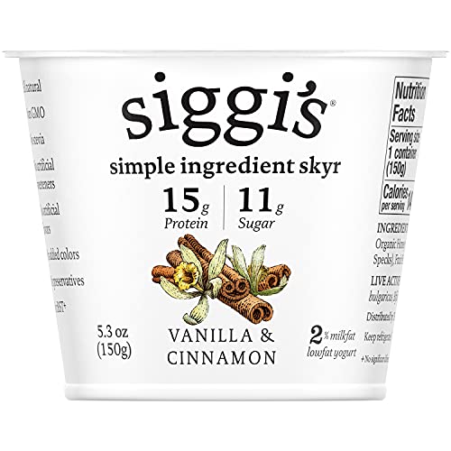 Siggis 2 Icelandic Strained Lowfat Yogurt Vanilla Cinnamon 53 OZ Single Serve Cup 0 belly baby and beyond