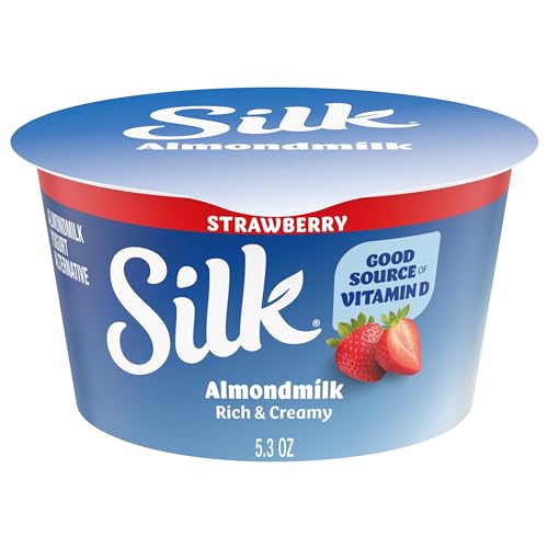 Silk Almond Milk Dairy Free Yogurt Alternative Strawberry Soy Free Gluten Free Vegan Non GMO Project Verified 53 oz 0 belly baby and beyond