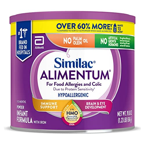 Similac Alimentum with 2 FL HMO Hypoallergenic Infant Formula for Food Allergies and Colic Suitable for Lactose Sensitivity Baby Formula Powder 198 oz Value Can 0 belly baby and beyond