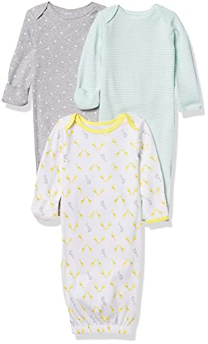 Simple Joys by Carters Baby 3 Pack Neutral Cotton Sleeper Gown 0 belly baby and beyond