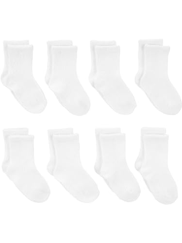 Simple Joys by Carters Baby 8 Pack Chenille Socks White 0 6 Months 0 belly baby and beyond
