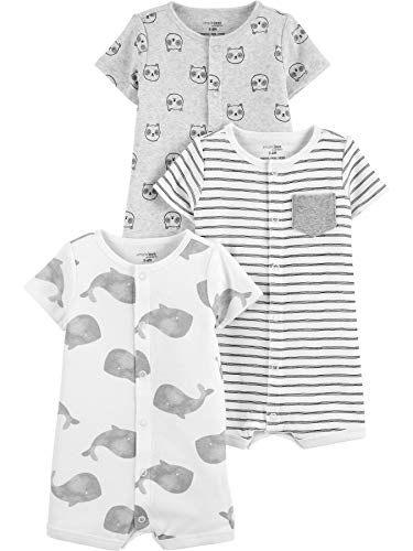 Simple Joys by Carters unisex baby 3 pack Snap up Rompers 0 belly baby and beyond