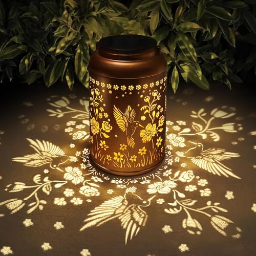 Solar Lanterns Outdoor Waterproof Hummingbird Garden Decor Gifts for Women Mom Grandma Hanging Solar Lights Metal Solar Decoration Outside for Yard Patio Backyard Porch 0 belly baby and beyond