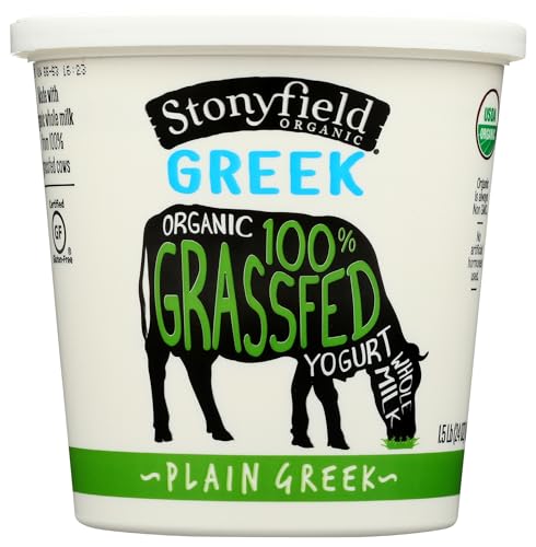 Stonyfield Organic 100 Grassfed Plain Greek Whole Milk Yogurt 24 Oz Tub Pack of 1 0 belly baby and beyond