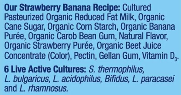Stonyfield Organic Kids Reduced Fat Yogurt Tubes Strawberry Banana 2 oz 8 Ct 0 4 belly baby and beyond