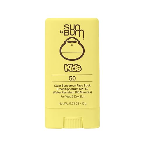 Sun Bum Kids SPF 50 Clear Sunscreen Face Stick Wet or Dry Application Hawaii 104 Reef Act Compliant Octinoxate Oxybenzone Free Broad Spectrum UVAUVB Sunscreen 053 oz 0 belly baby and beyond