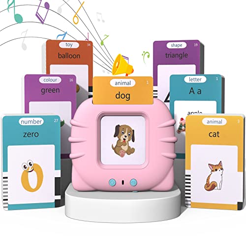 Talking Flash Cards Toddler Toys Pocket Speech for Toddlers 1 3 Talking Learning Flash Cards Educational Toys Sensory Toys Gift for Boys and Girls 510 Sight Words Pink 0 belly baby and beyond