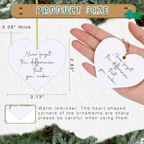 Thank You Gifts Never Forget The Difference You Make Acrylic Ornament Heart Keepsake Sign Employee Appreciation Gifts for Educator Coworkers School Student Teacher Nurse Women Men12 Pcs 0 0 belly baby and beyond