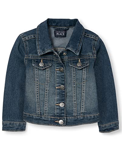 The Childrens Place Baby Toddler Girls Basic Denim Jacket 0 belly baby and beyond
