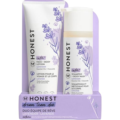 The Honest Company 2 in 1 Cleansing Shampoo Body Wash and Face Body Lotion Bundle Gentle for Baby Naturally Derived Lavender Calm 185 fl oz 0 belly baby and beyond