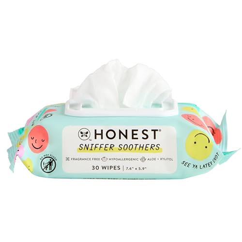 The Honest Company Plant Based Snot Removing Wipes Soothing Nose Face Wipes with Aloe Hypoallergenic for Sensitive Skin EWG Verified Fragrance Free 30 Count 0 belly baby and beyond