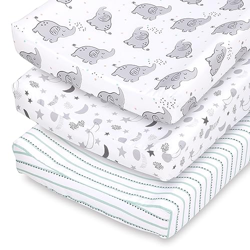The Peanutshell Changing Pad Covers for Girls or Boys Unisex 3 Pack Celestial Elephant 0 belly baby and beyond