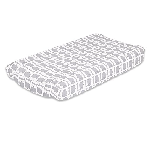 The Peanutshell Grey Owl Changing Pad Cover 0 belly baby and beyond